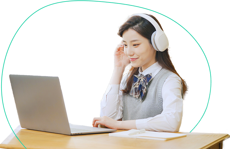 Female speaking online language teacher on her laptop